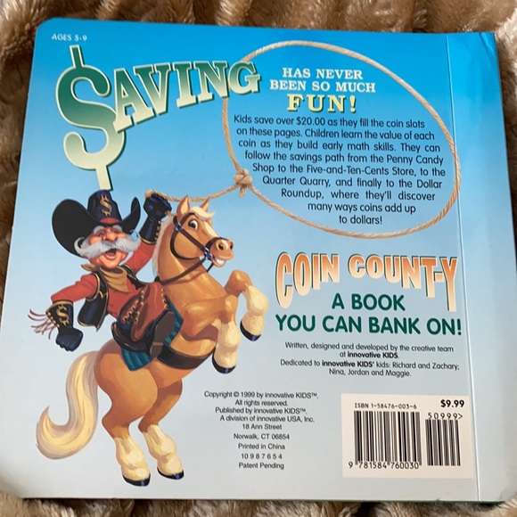 “A Bank in  Book  Coin Count-y” Hardcover Book - Picture 2 of 6